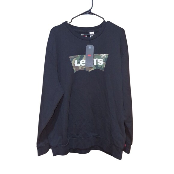 Levi's Other - Levis Graphic Crewneck NWT Dark Black Sweatshirt 194920064 Camo Mens Size  XXL